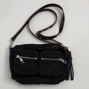 MZ Wallace Black Crossbody Bag with Front Zip Pockets